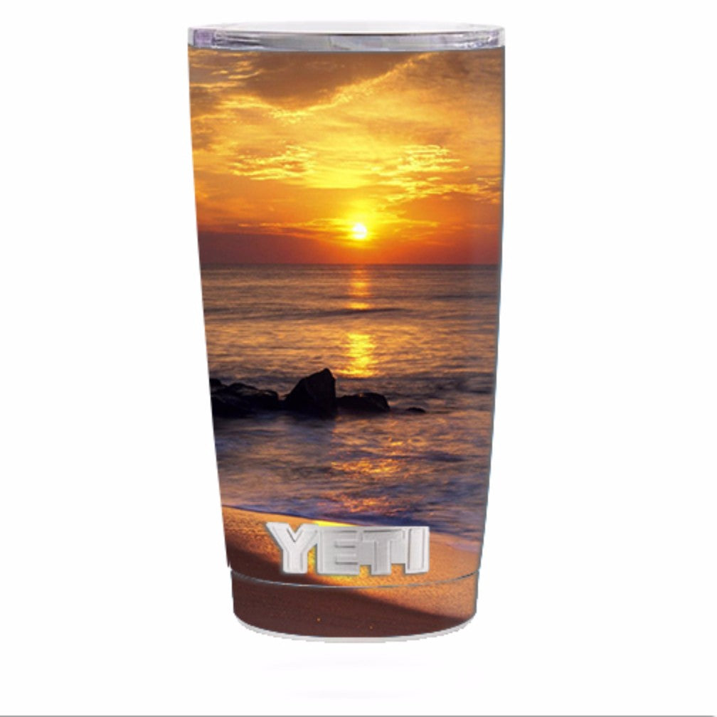  Sunrise On The Coast Yeti 20oz Rambler Tumbler Skin