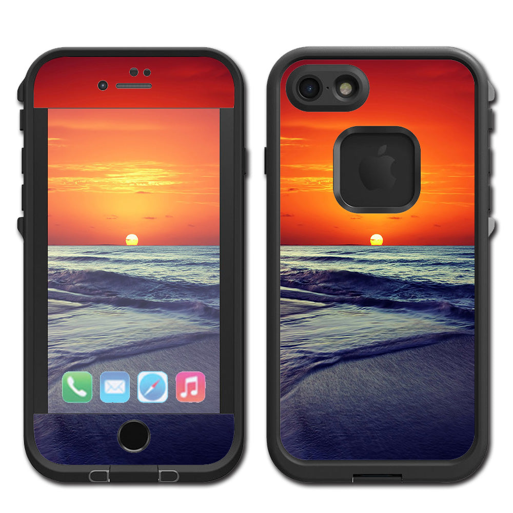 October Sunset On Beach Lifeproof Fre iPhone 7 or iPhone 8 Skin