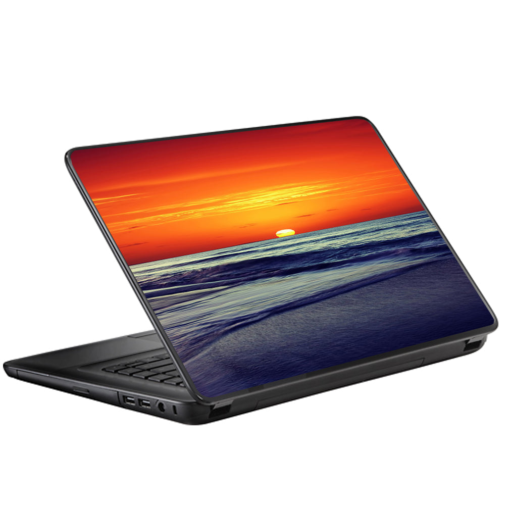  October Sunset On Beach Universal 13 to 16 inch wide laptop Skin