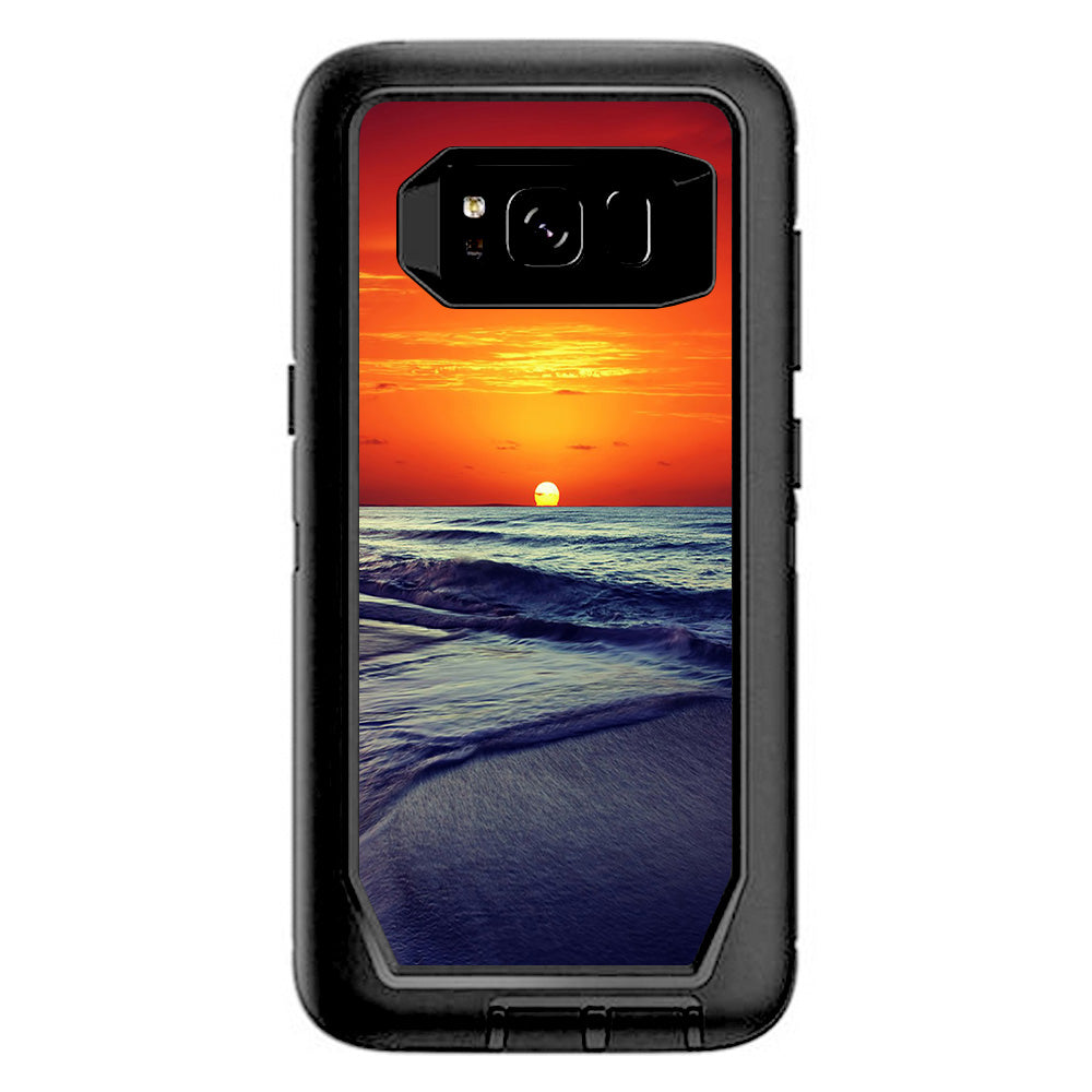 October Sunset On Beach Otterbox Defender Samsung Galaxy S8 Skin