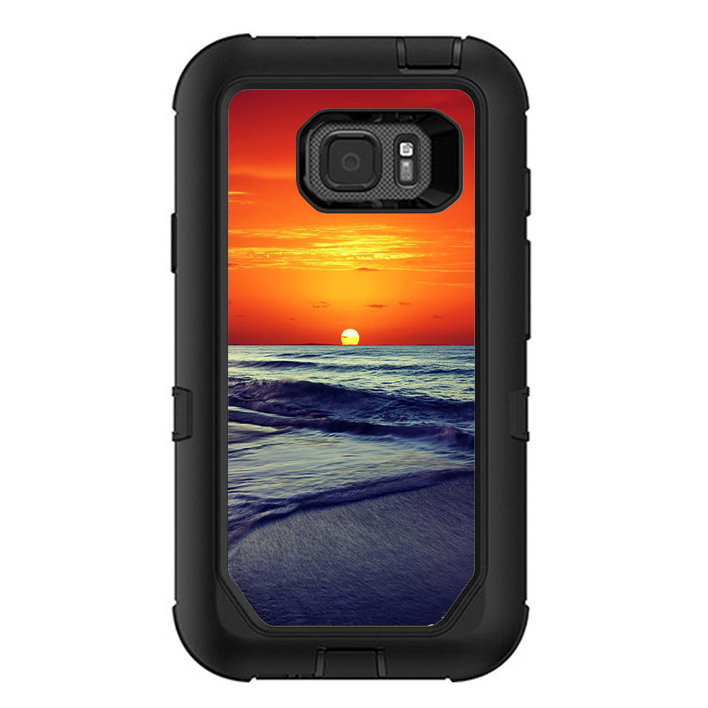  October Sunset On Beach Otterbox Defender Samsung Galaxy S7 Active Skin