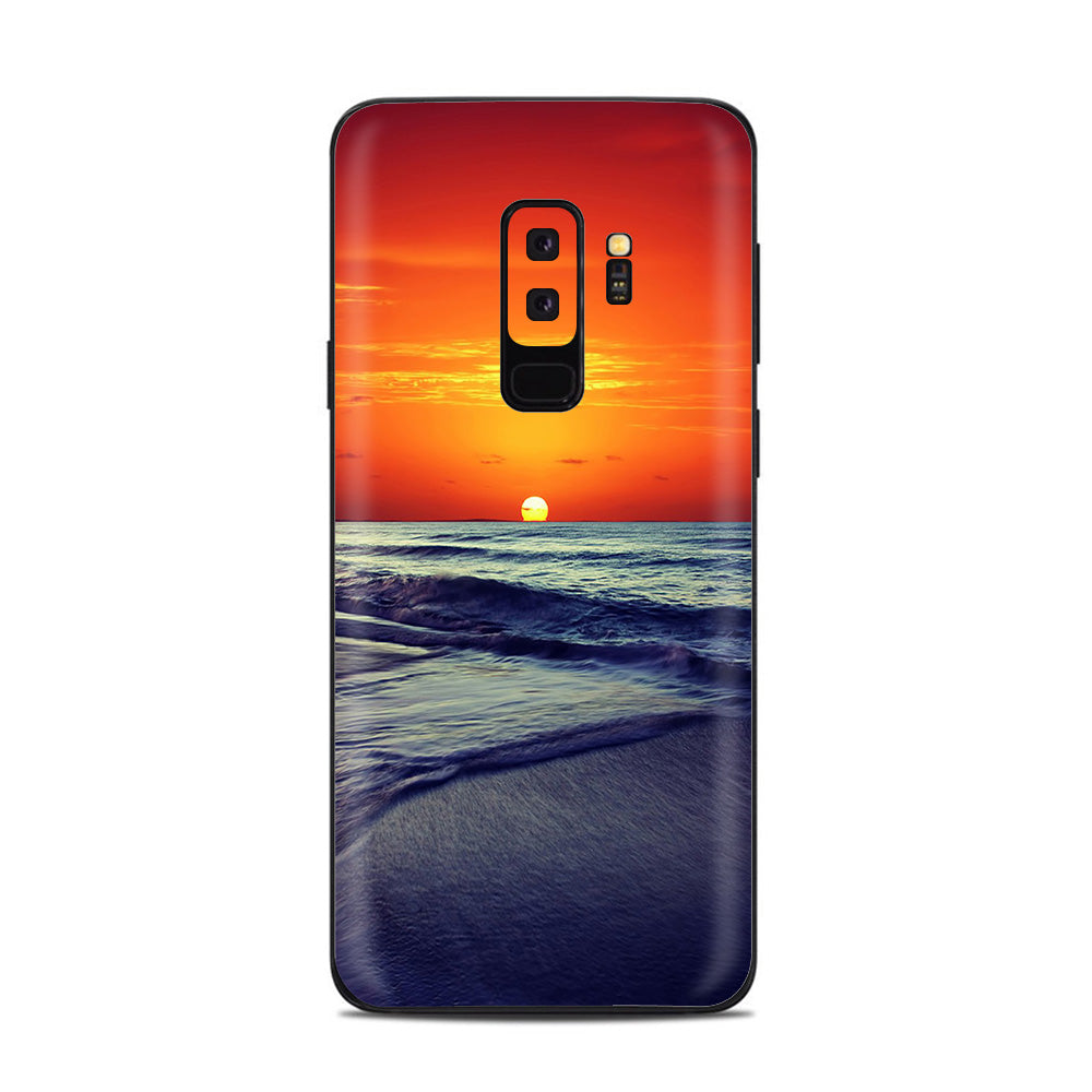  October Sunset On Beach Samsung Galaxy S9 Plus Skin