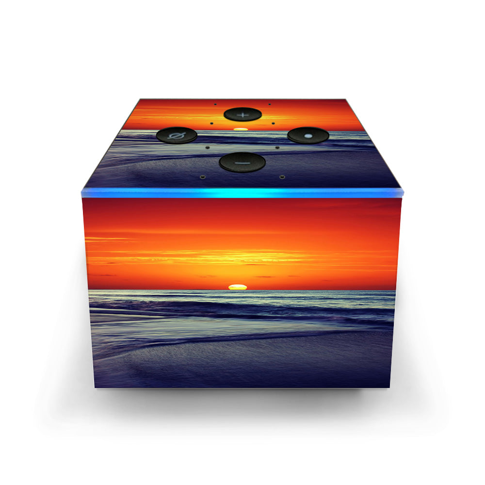  October Sunset On Beach Amazon Fire TV Cube Skin