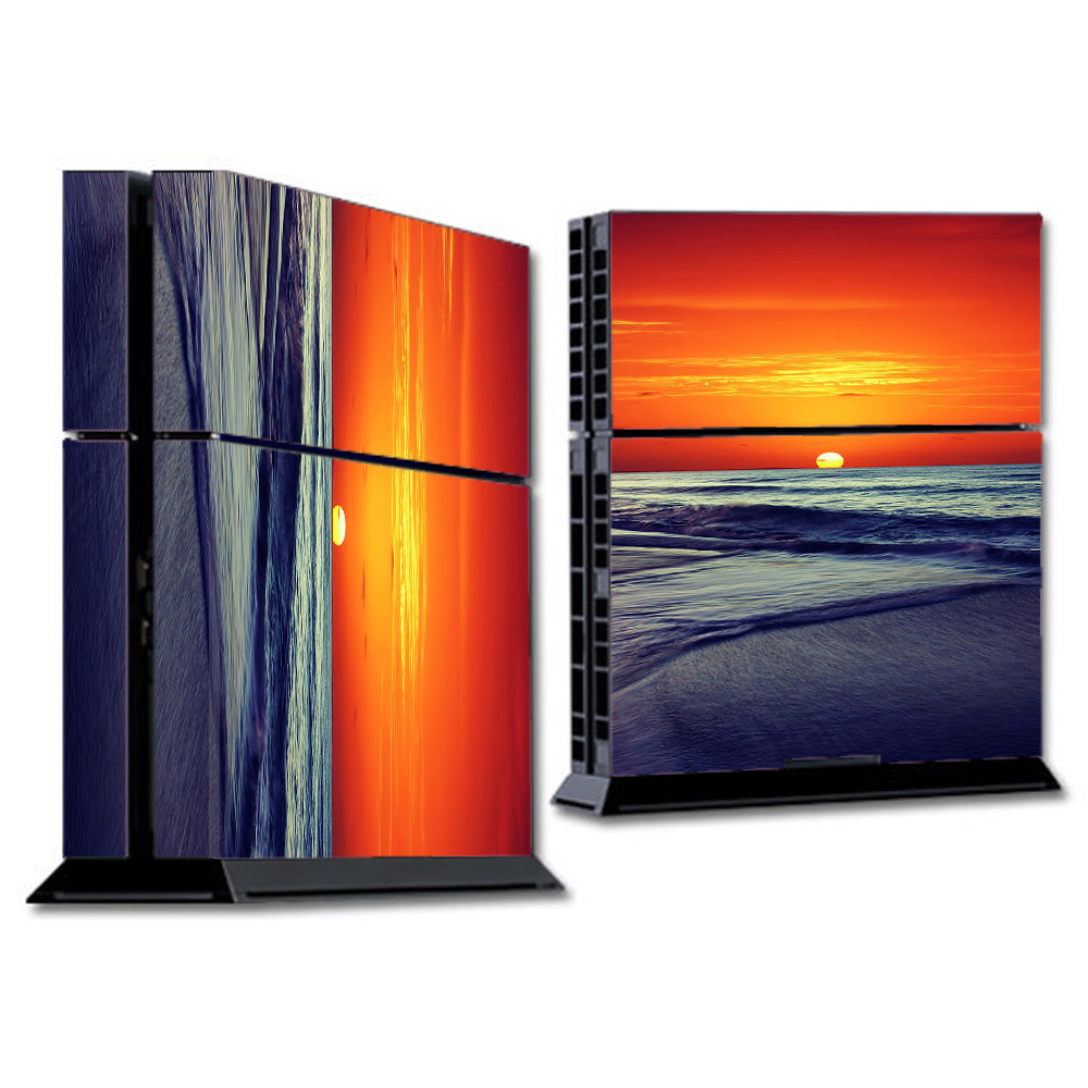  October Sunset On Beach Sony Playstation PS4 Skin