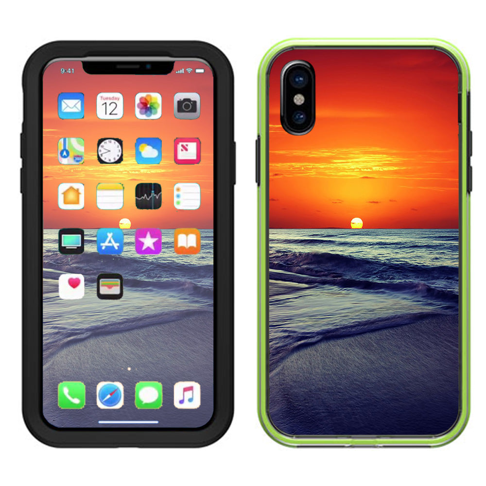  October Sunset On Beach Lifeproof Slam Case iPhone X Skin