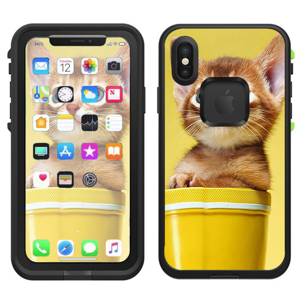  Cute Meng Kitten Lifeproof Fre Case iPhone X Skin