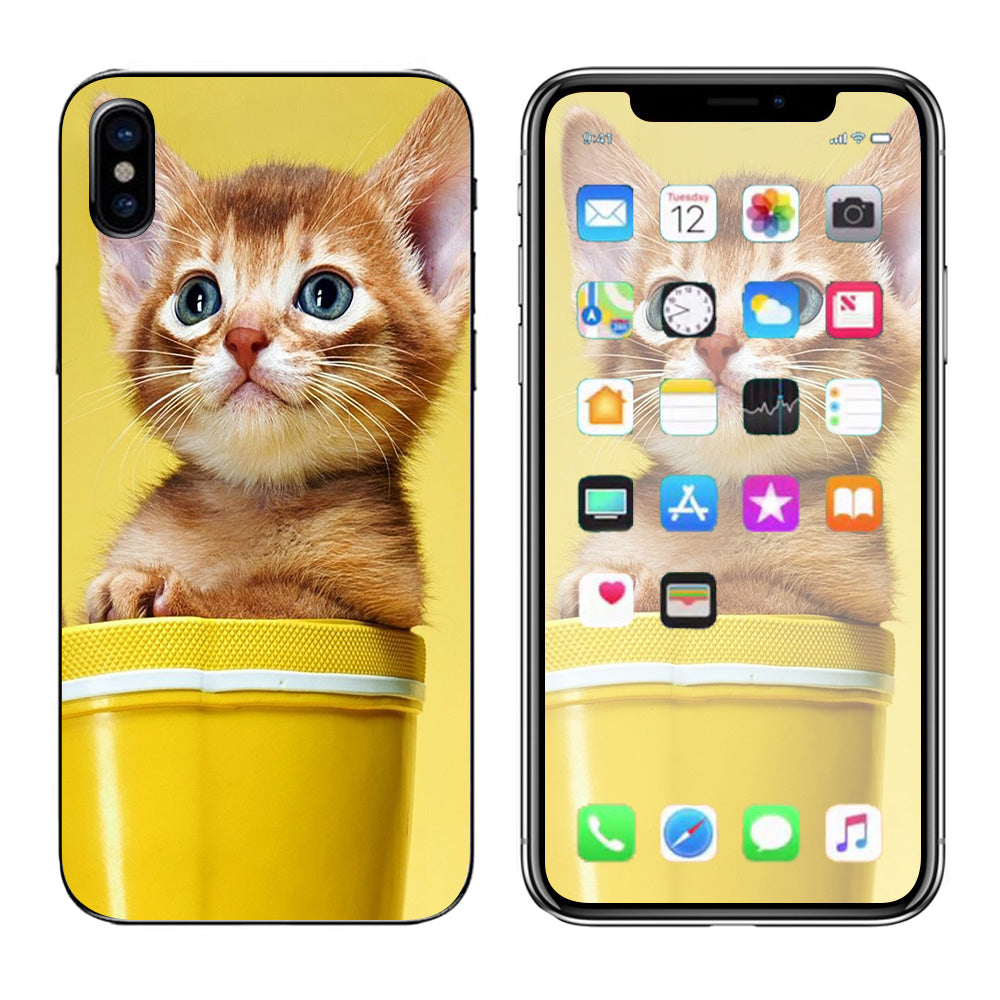  Cute Meng Kitten Apple iPhone X Skin
