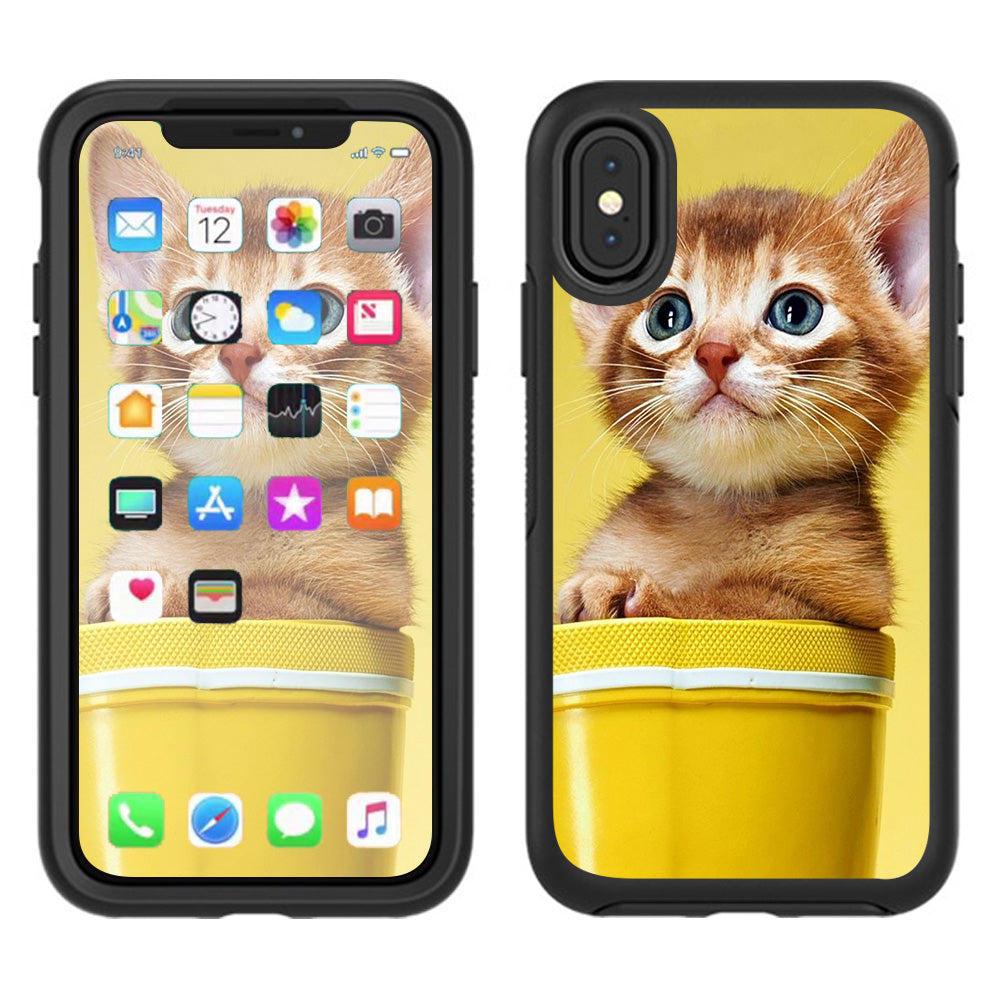  Cute Meng Kitten Otterbox Defender Apple iPhone X Skin