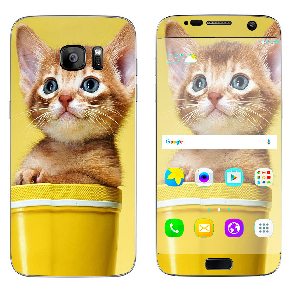  Cute Meng Kitten Samsung Galaxy S7 Edge Skin