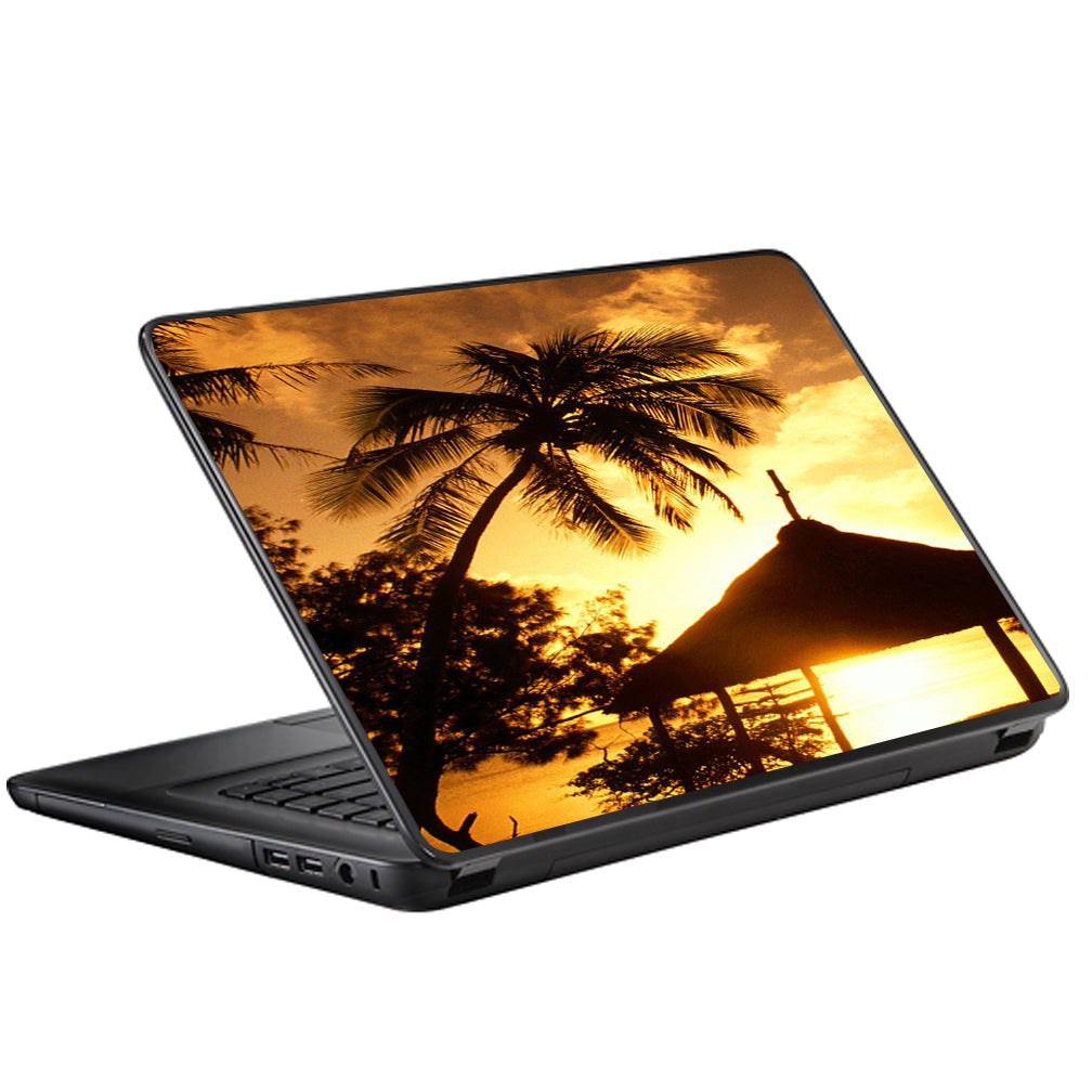  Tropical Sunrise Over Cabana Universal 13 to 16 inch wide laptop Skin
