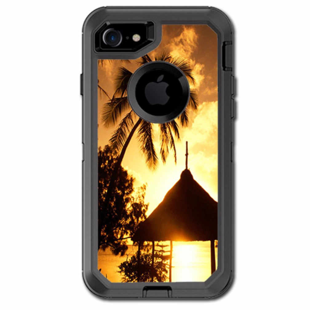  Tropical Sunrise Over Cabana Otterbox Defender iPhone 7 or iPhone 8 Skin