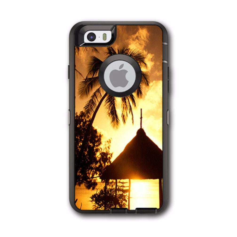  Tropical Sunrise Over Cabana Otterbox Defender iPhone 6 Skin