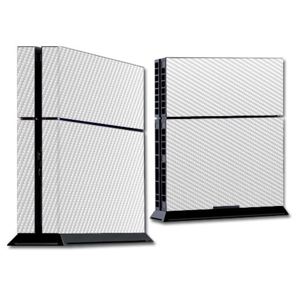 White Carbon Fiber Graphite Sony Playstation PS4 Skin