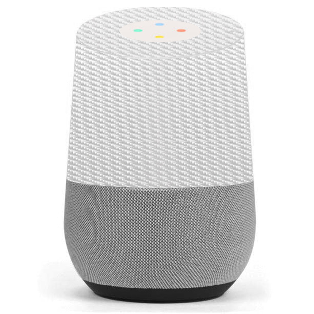  White Carbon Fiber Graphite Google Home Skin