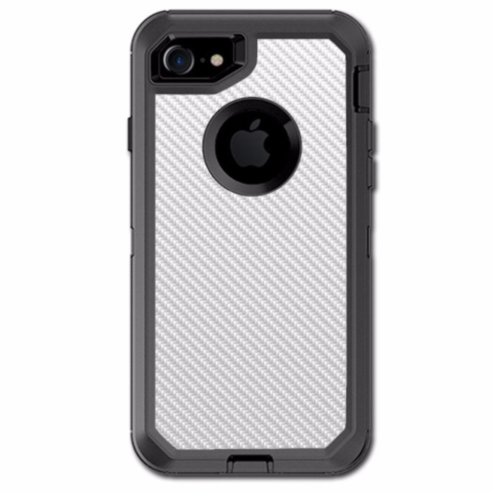  White Carbon Fiber Graphite Otterbox Defender iPhone 7 or iPhone 8 Skin