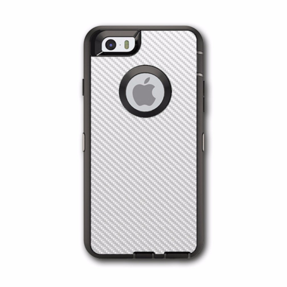  White Carbon Fiber Graphite Otterbox Defender iPhone 6 Skin