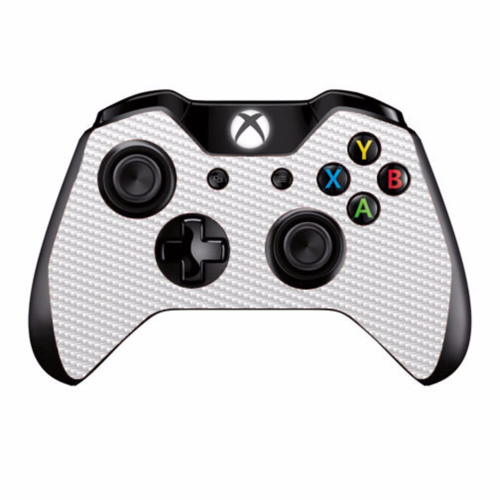  White Carbon Fiber Graphite Microsoft Xbox One Controller Skin