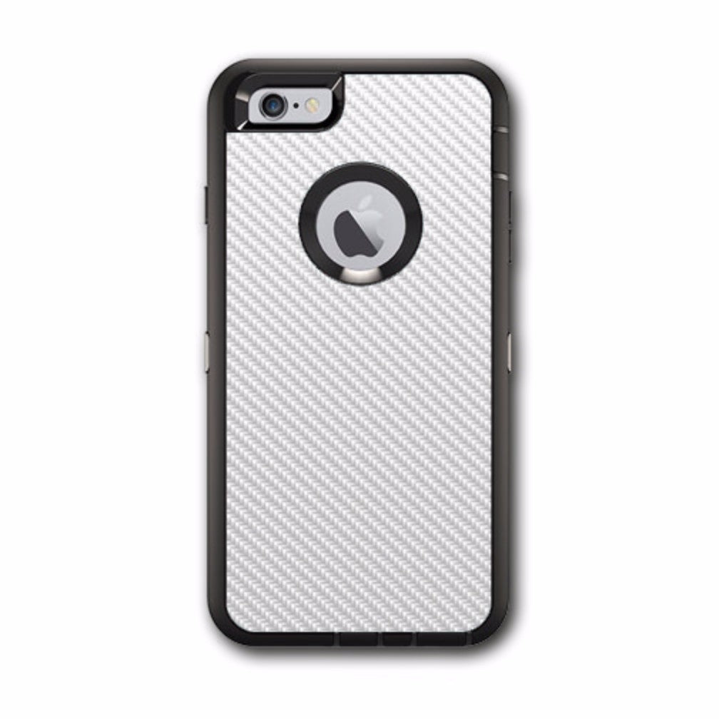  White Carbon Fiber Graphite Otterbox Defender iPhone 6 PLUS Skin