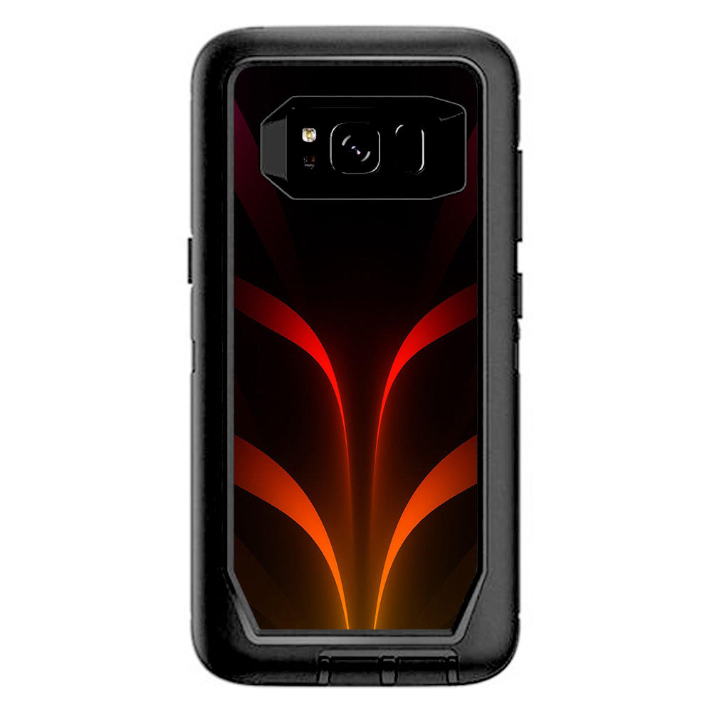  Red Orange Abstract Otterbox Defender Samsung Galaxy S8 Skin