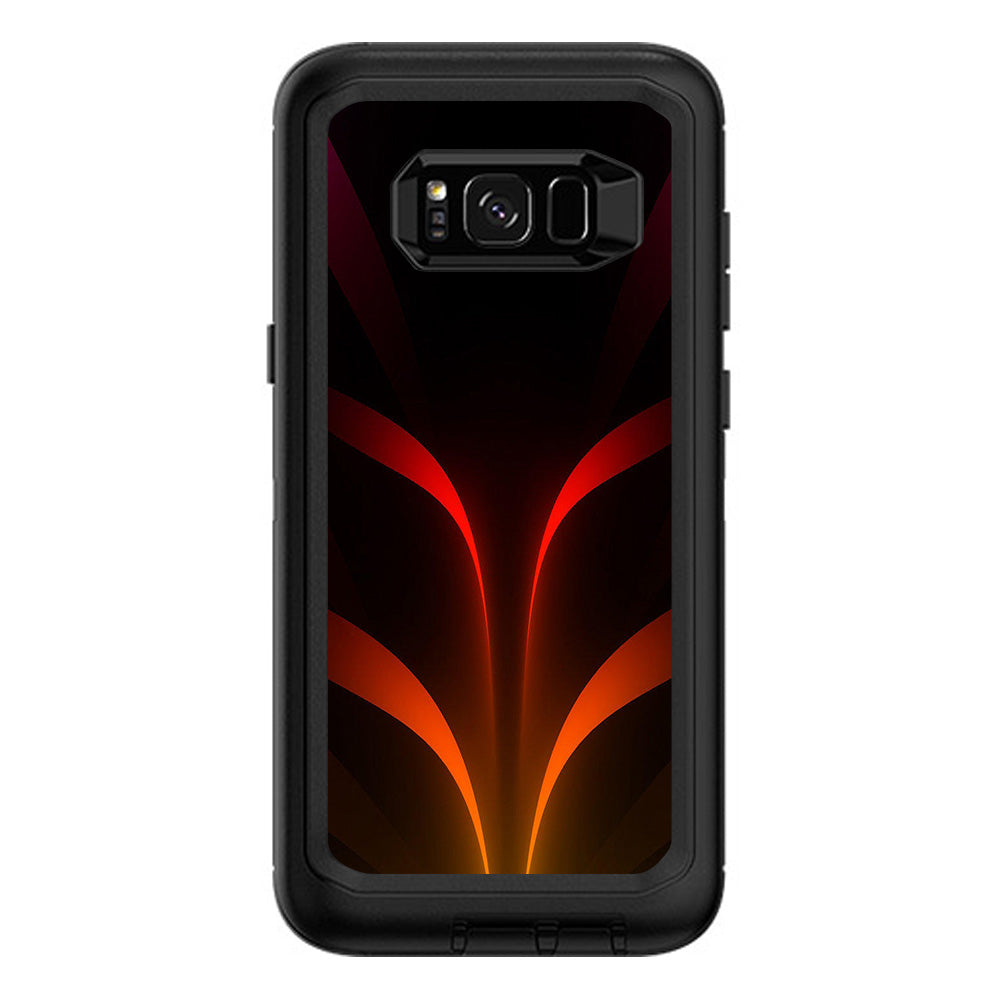  Red Orange Abstract Otterbox Defender Samsung Galaxy S8 Plus Skin