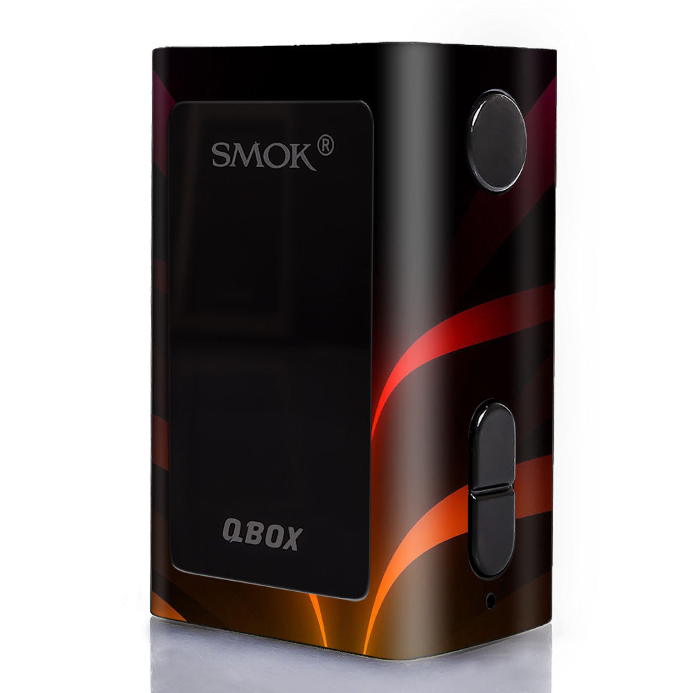  Red Orange Abstract Smok Q-Box Skin