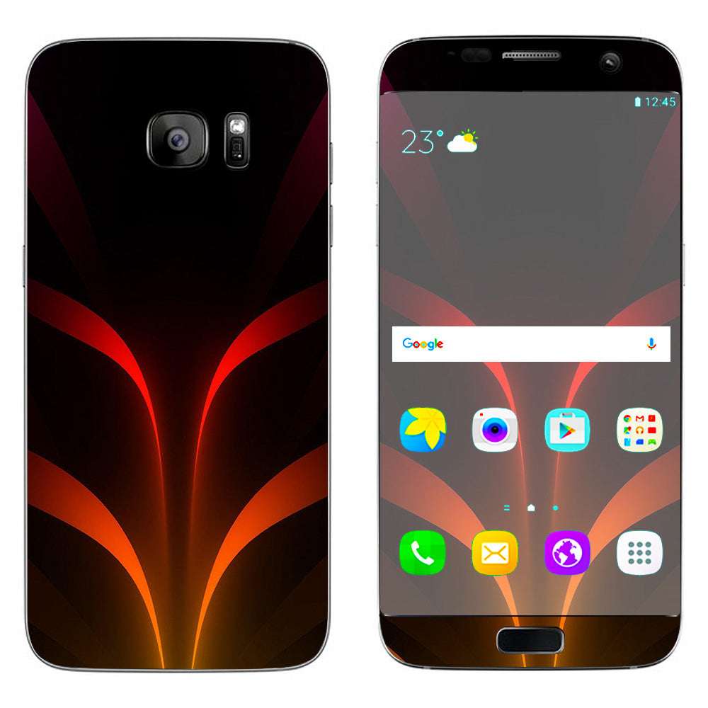  Red Orange Abstract Samsung Galaxy S7 Edge Skin