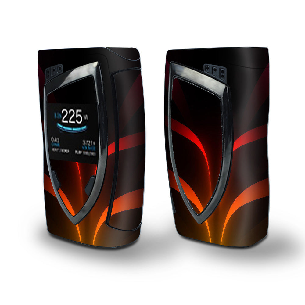 Skin Decal Vinyl Wrap for Smok Devilkin Kit 225w Vape (includes TFV12 Prince Tank Skins) skins cover/ Red orange Abstract