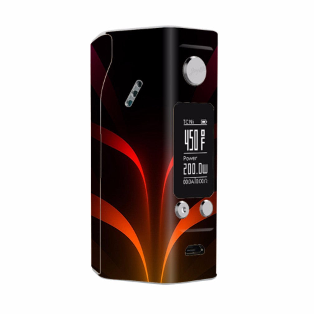  Red Orange Abstract Wismec Reuleaux RX200S Skin