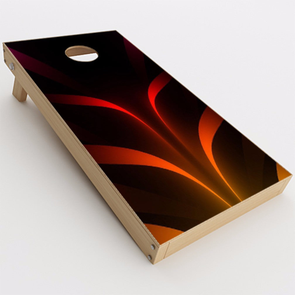  Red Orange Abstract Cornhole Game Boards  Skin