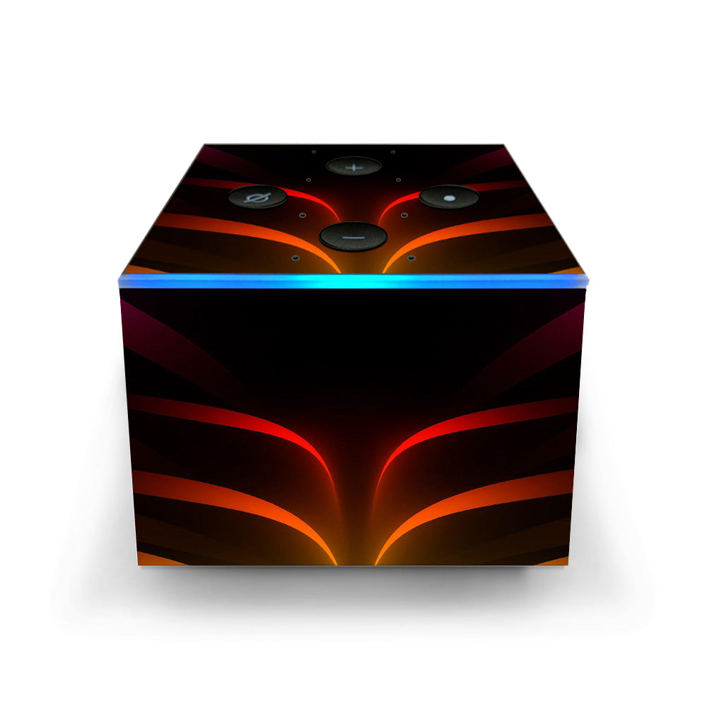  Red Orange Abstract Amazon Fire TV Cube Skin