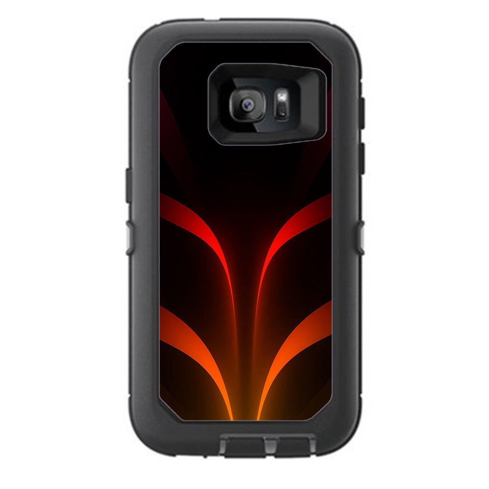  Red Orange Abstract Otterbox Defender Samsung Galaxy S7 Skin