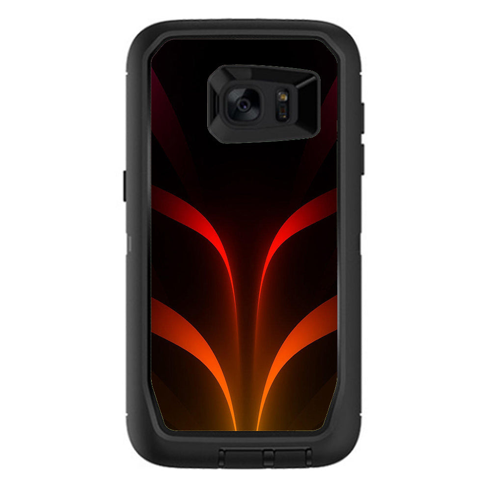  Red Orange Abstract Otterbox Defender Samsung Galaxy S7 Edge Skin