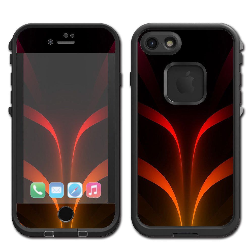  Red Orange Abstract Lifeproof Fre iPhone 7 or iPhone 8 Skin