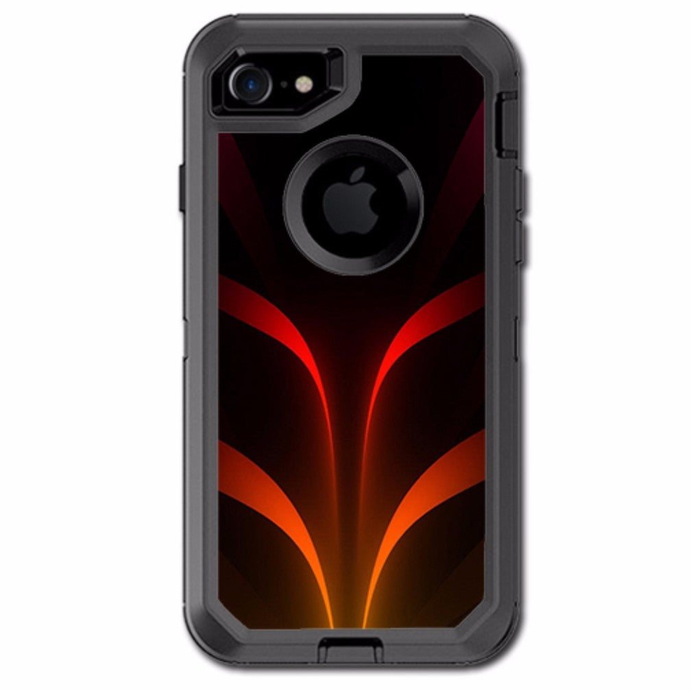  Red Orange Abstract Otterbox Defender iPhone 7 or iPhone 8 Skin