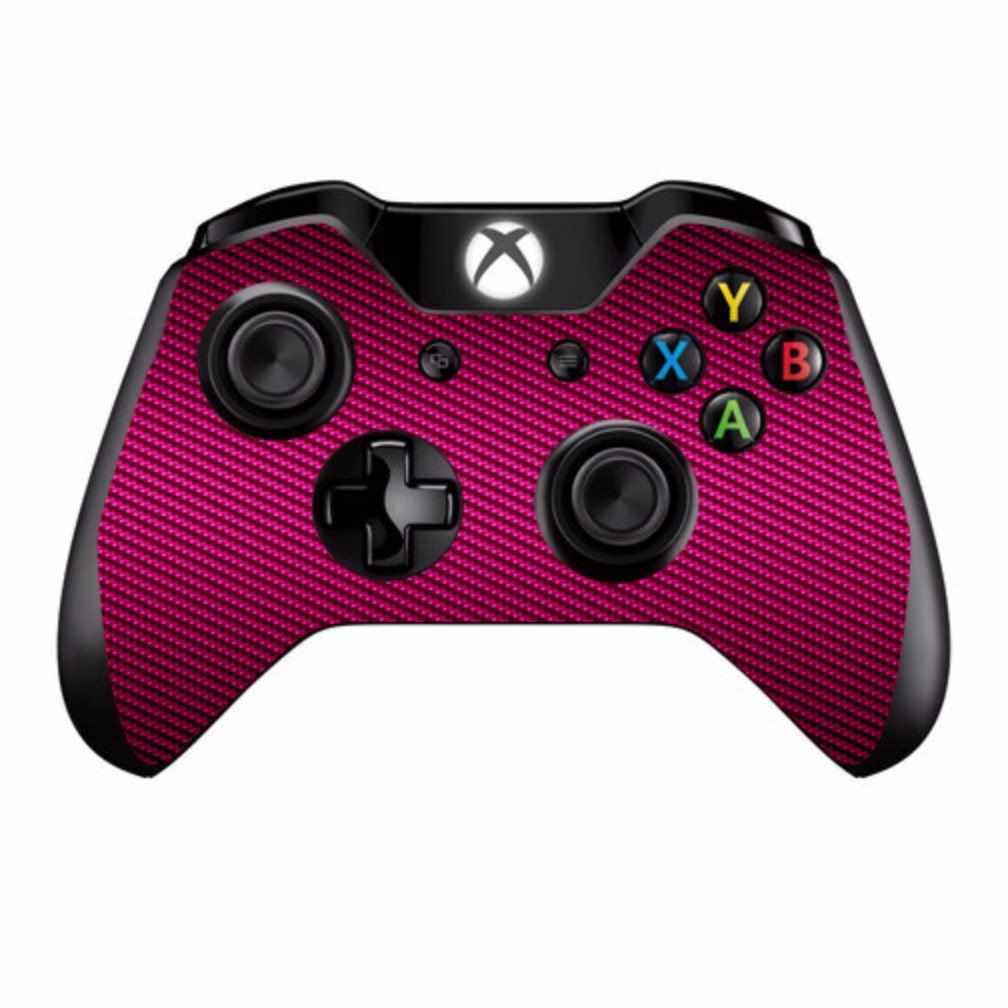 Pink,Black Carbon Fiber Graphite Microsoft Xbox One Controller Skin