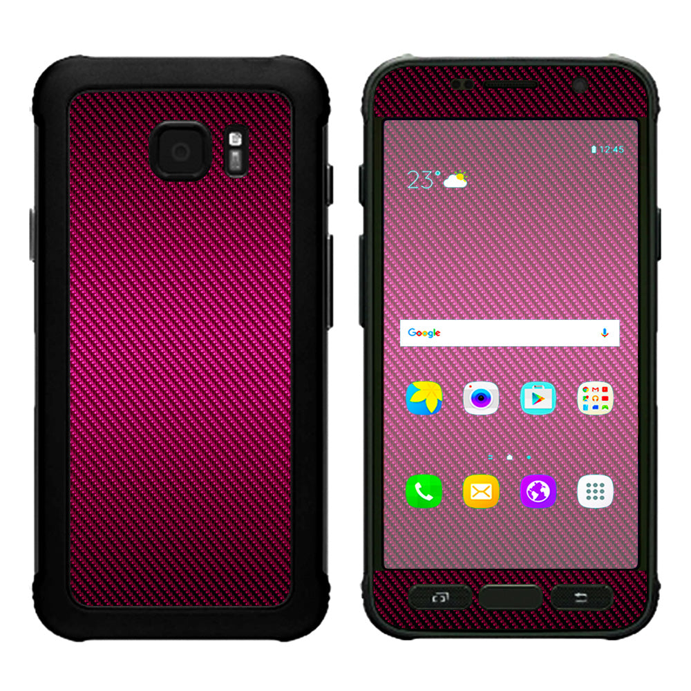  Pink,Black Carbon Fiber Graphite Samsung Galaxy S7 Active Skin
