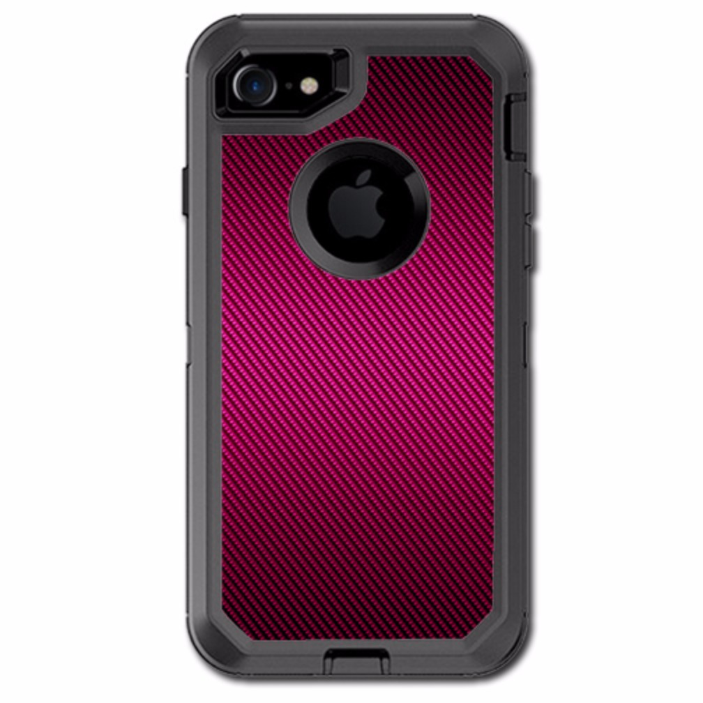  Pink,Black Carbon Fiber Graphite Otterbox Defender iPhone 7 or iPhone 8 Skin