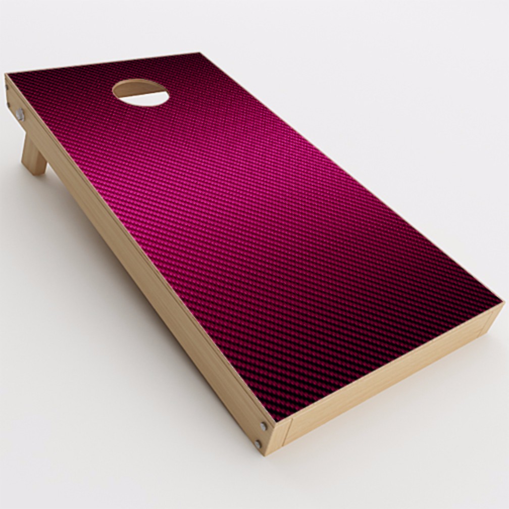  Pink,Black Carbon Fiber Graphite Cornhole Game Boards  Skin