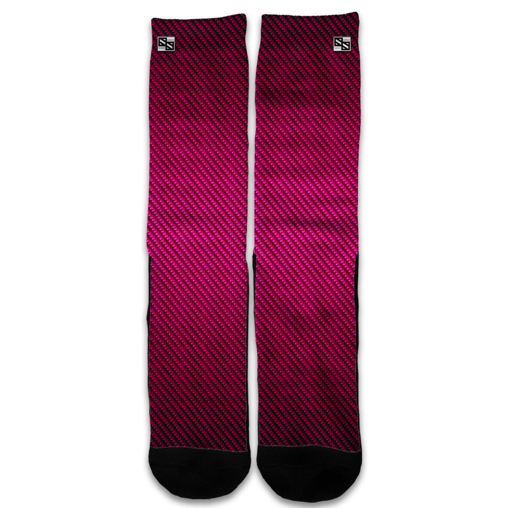  Pink,Black Carbon Fiber Graphite Universal Socks