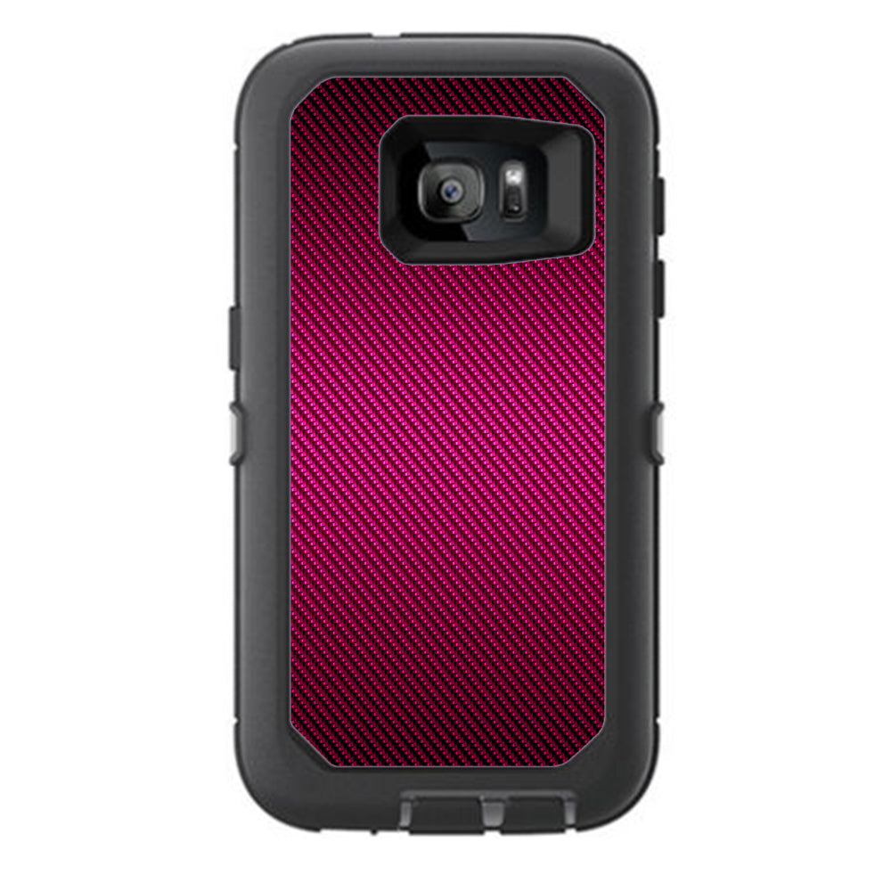  Pink,Black Carbon Fiber Graphite Otterbox Defender Samsung Galaxy S7 Skin
