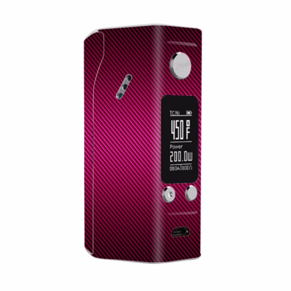  Pink,Black Carbon Fiber Graphite Wismec Reuleaux RX200S Skin