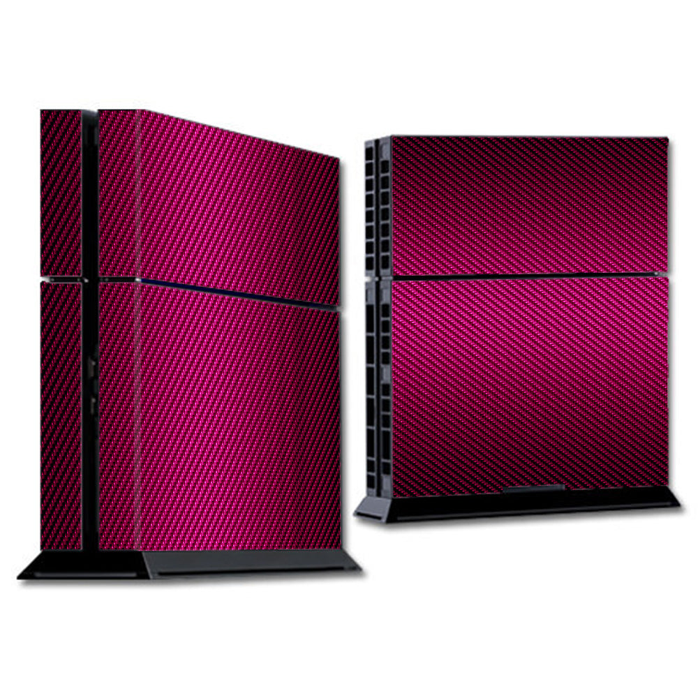  Pink,Black Carbon Fiber Graphite Sony Playstation PS4 Skin
