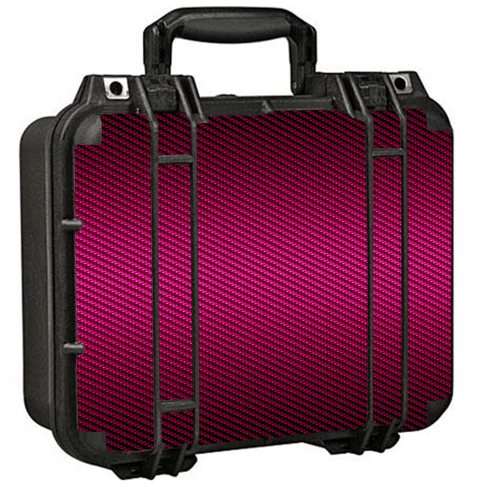  Pink,Black Carbon Fiber Graphite Pelican Case 1400 Skin