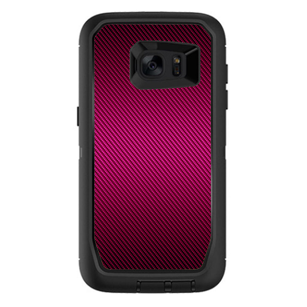  Pink,Black Carbon Fiber Graphite Otterbox Defender Samsung Galaxy S7 Edge Skin