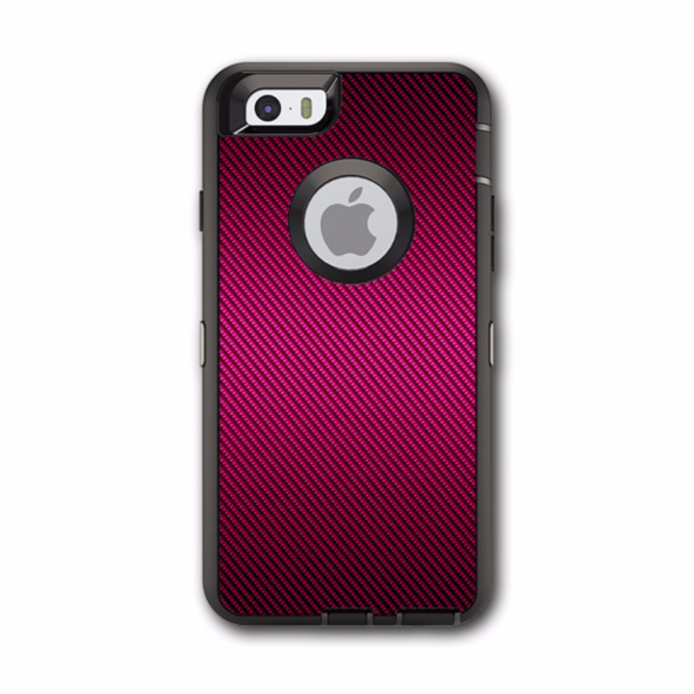  Pink,Black Carbon Fiber Graphite Otterbox Defender iPhone 6 Skin