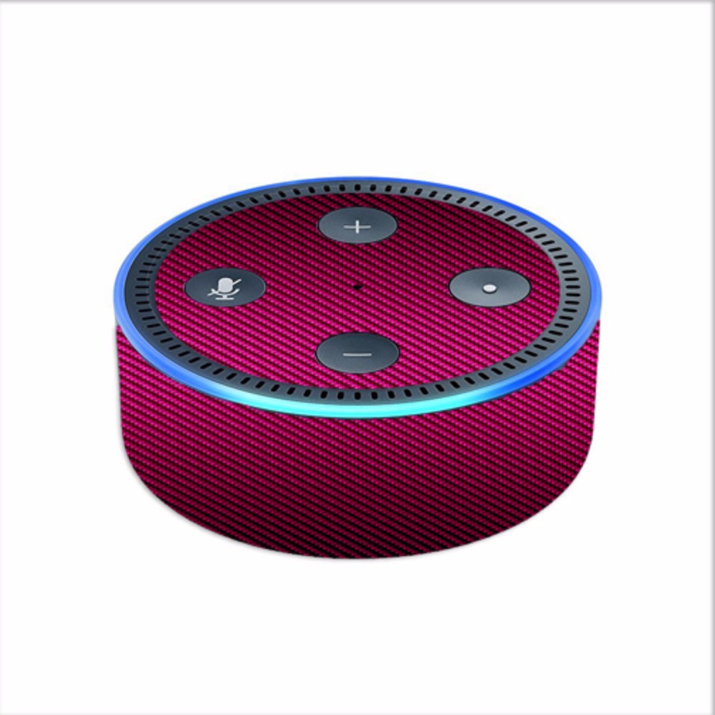  Pink,Black Carbon Fiber Graphite Amazon Echo Dot 2nd Gen Skin