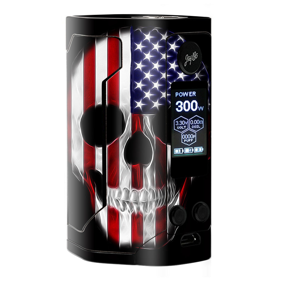  American Skull Flag In Skull Wismec RX Gen 3 Skin