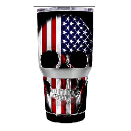  American Skull Flag In Skull Ozark Trail 20oz Tumbler Skin