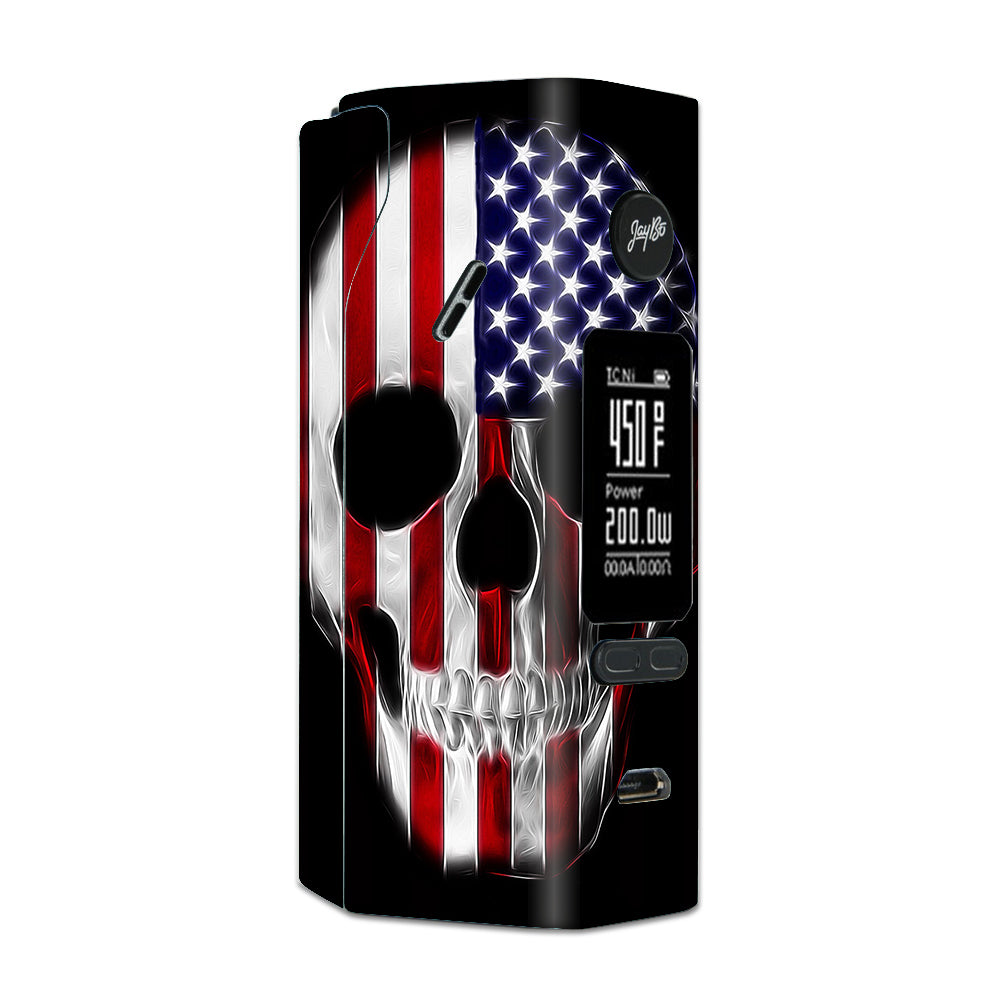  American Skull Flag In Skull Wismec Reuleaux RX 2/3 combo kit Skin