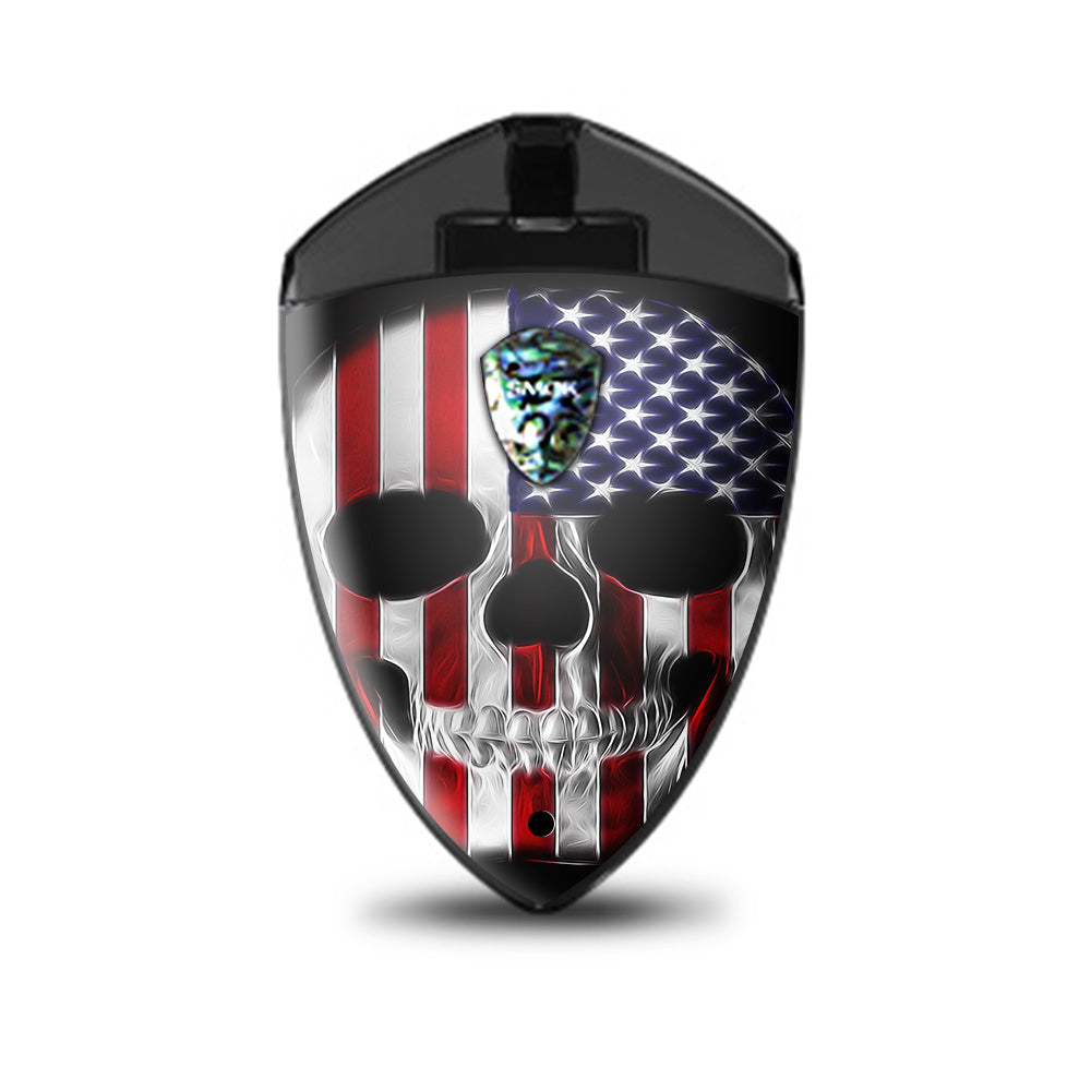  American Skull Flag In Skull Smok Rolo Badge Skin